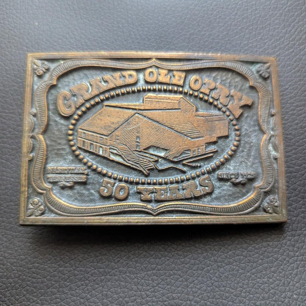 Vintage Grand Ole Opry 50th Anniversary Belt Buckle